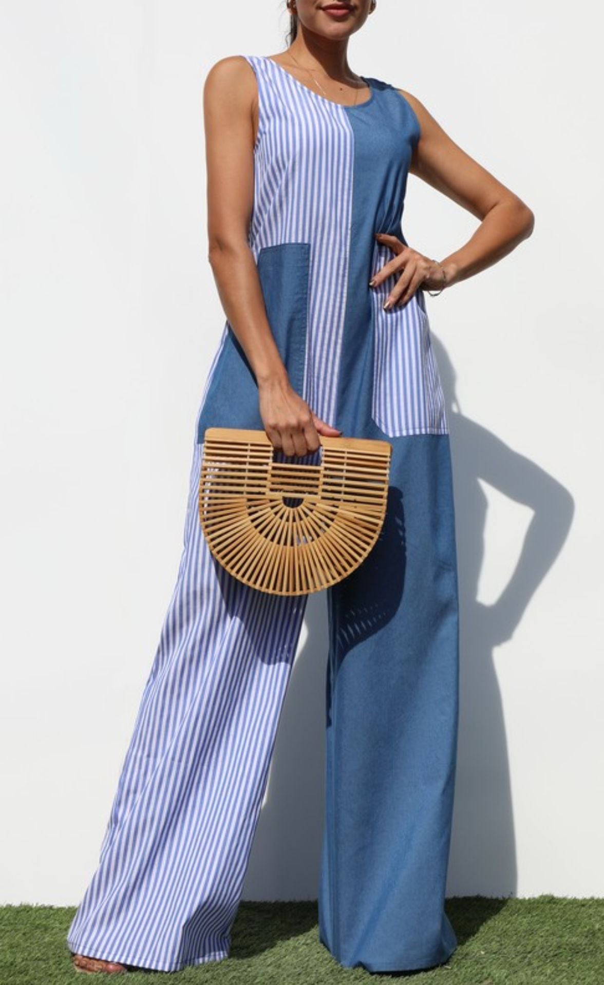 Denim Effect Jumpsuit