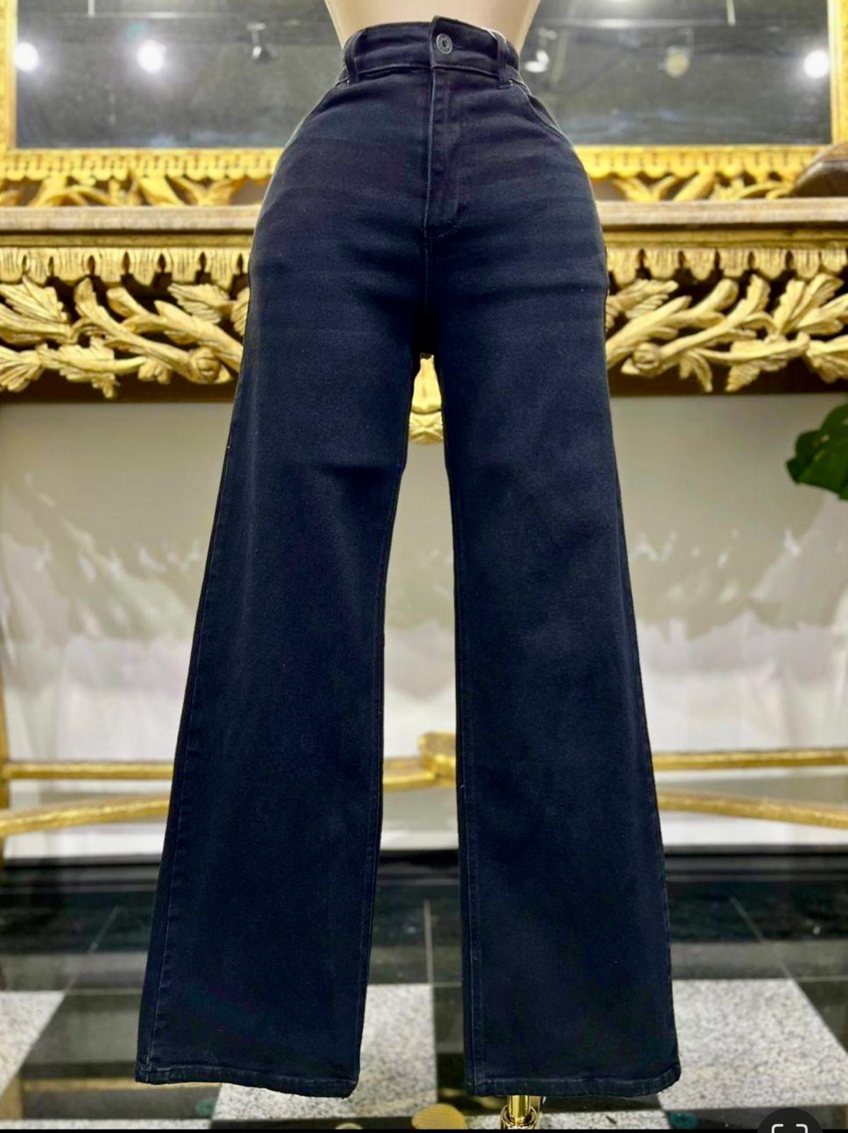 Straight Leg Black Jeans