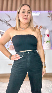 Straight Leg Black Jeans
