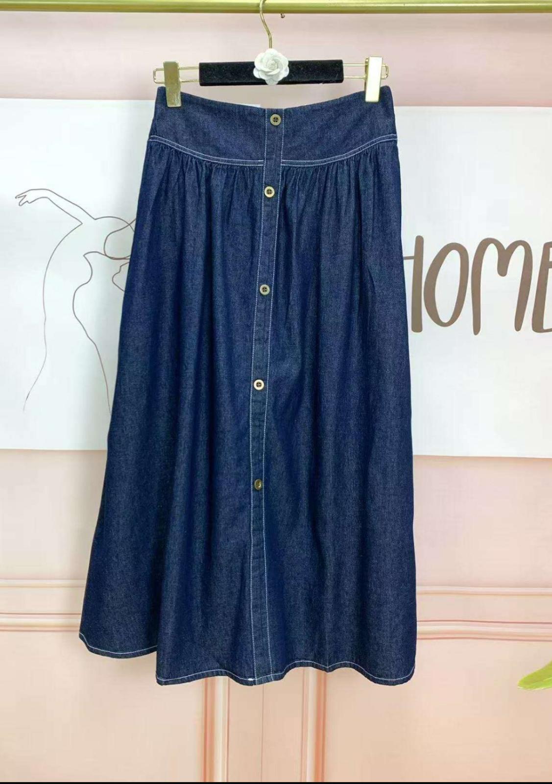 Denim Maxi Skirt