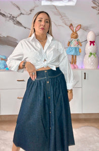 Denim Maxi Skirt