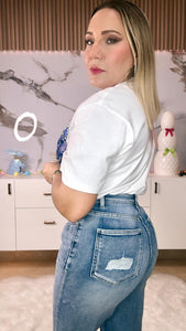 Straight Leg Light Blue Jeans