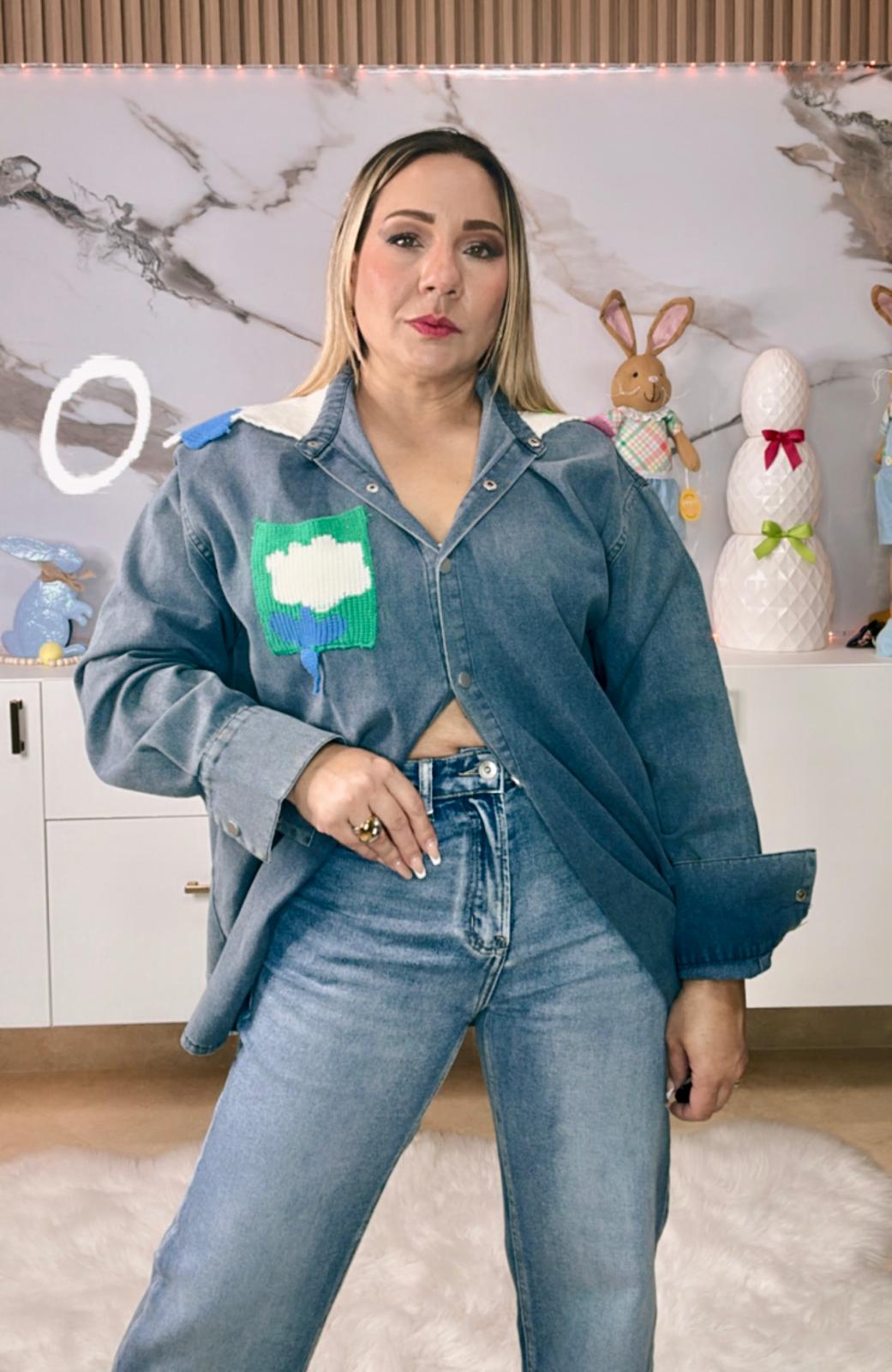 Snow Denim Top