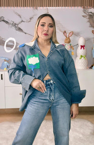 Snow Denim Top