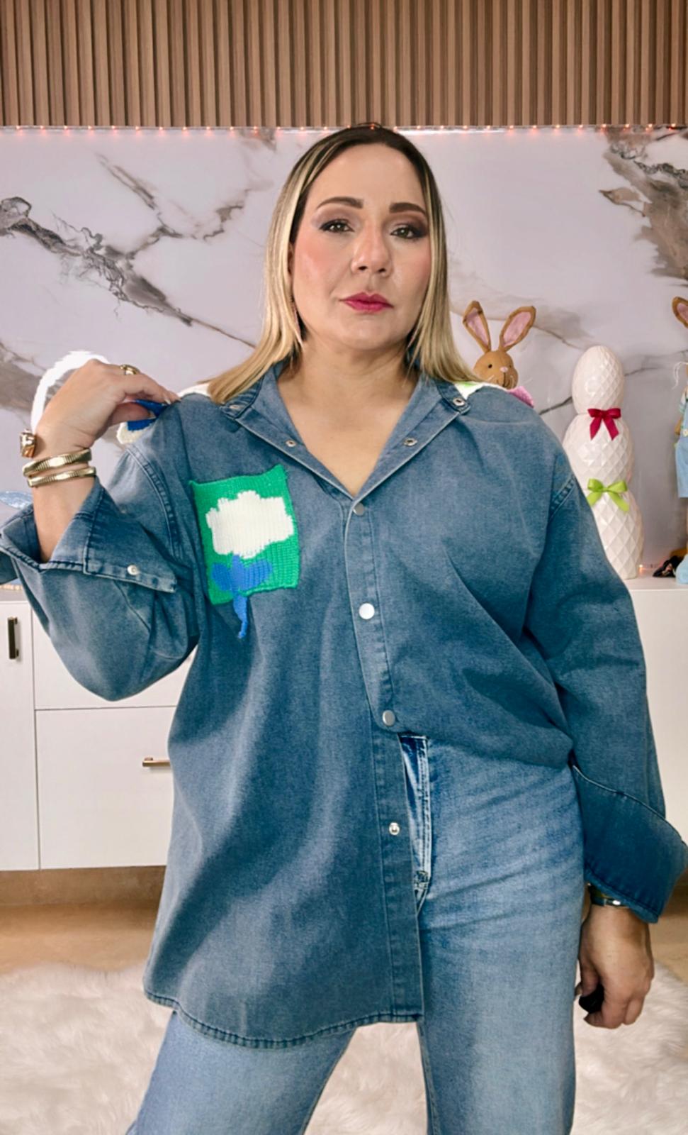 Snow Denim Top