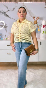 Yellow Lace Top