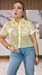 Yellow Lace Top