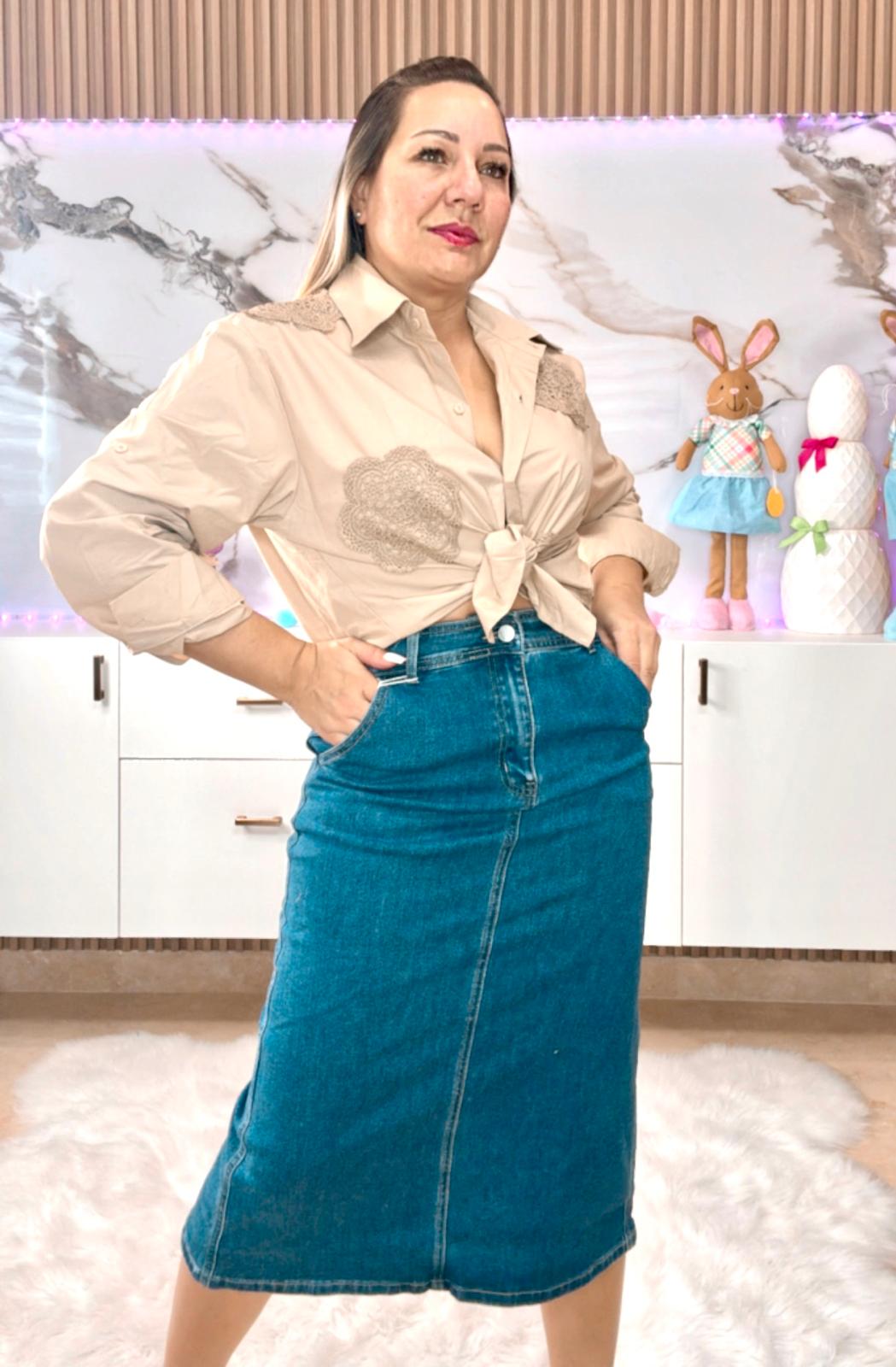Denim Maxi Skirt