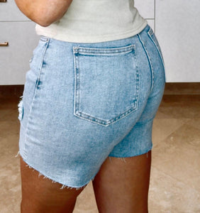 Denim Short Heart