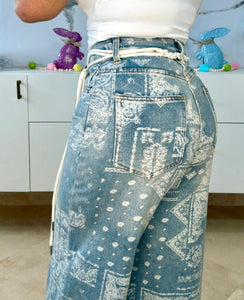 Lace Paint Jeans