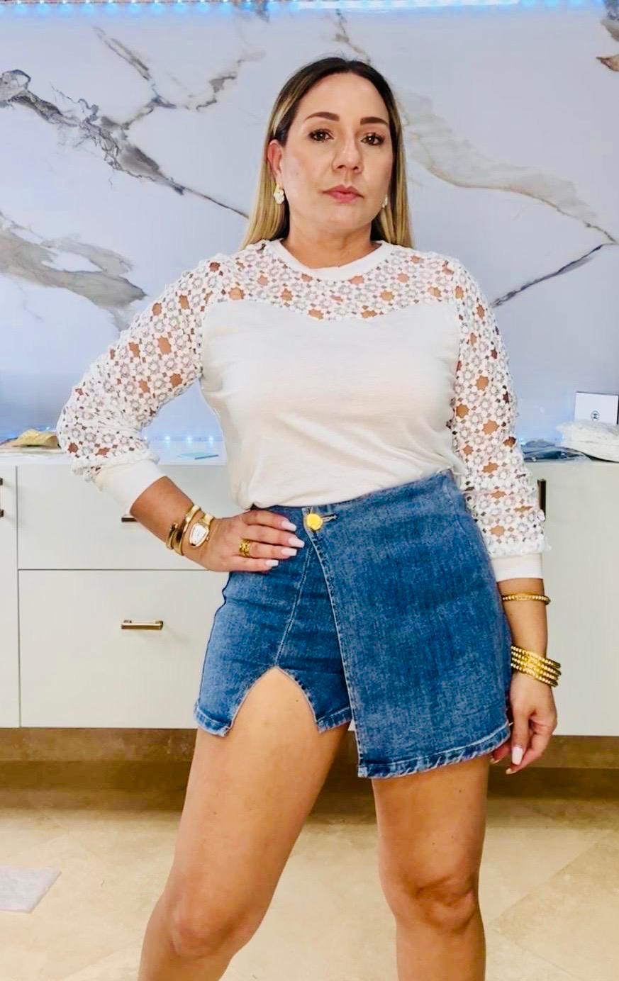Denim Skort