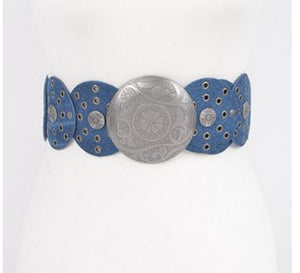 Denim Western Belt