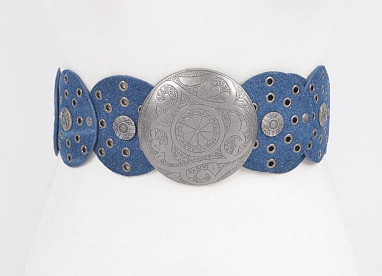 Denim Western Belt