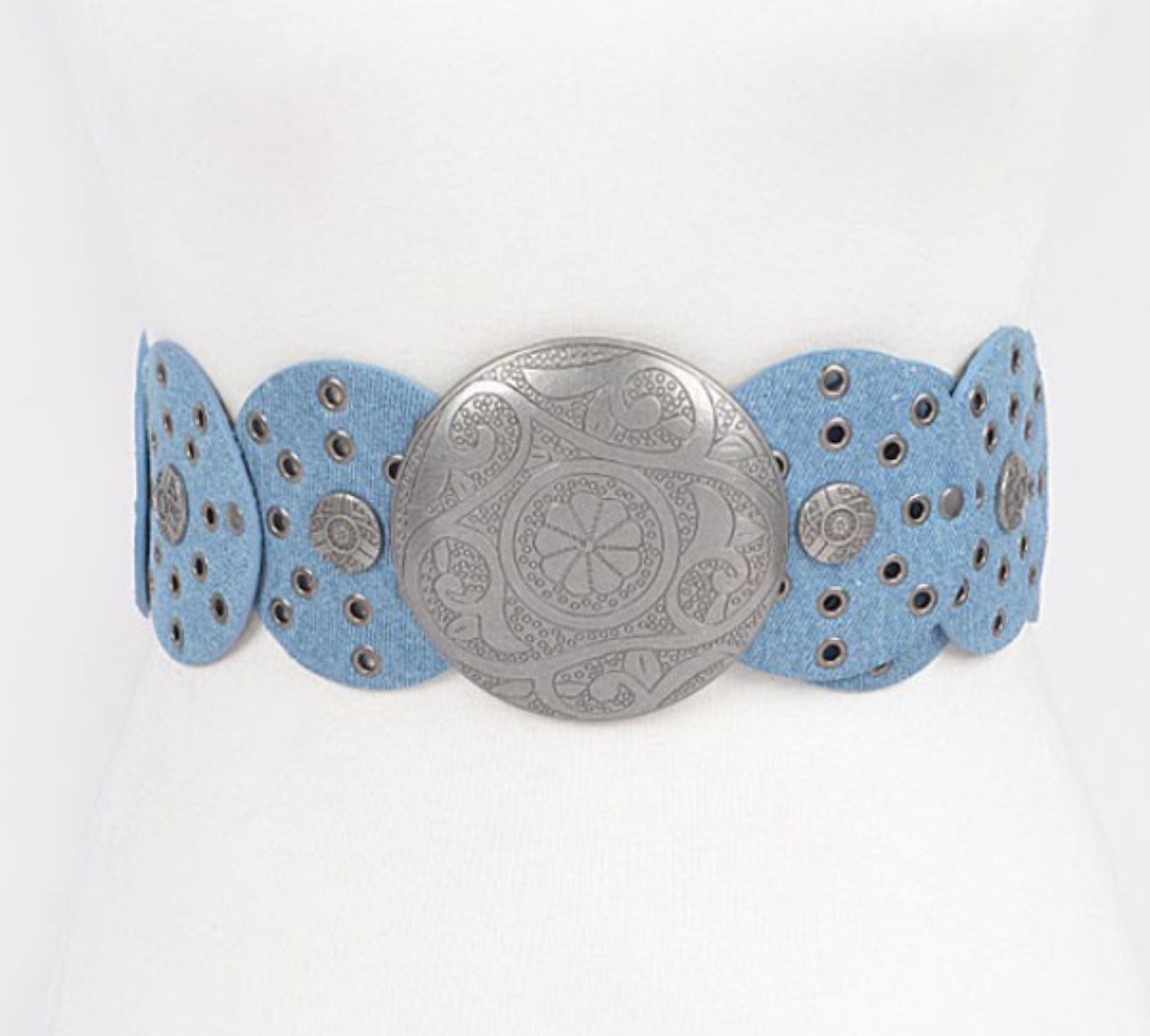 Denim Western Belt
