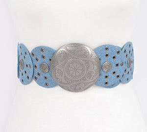 Denim Western Belt