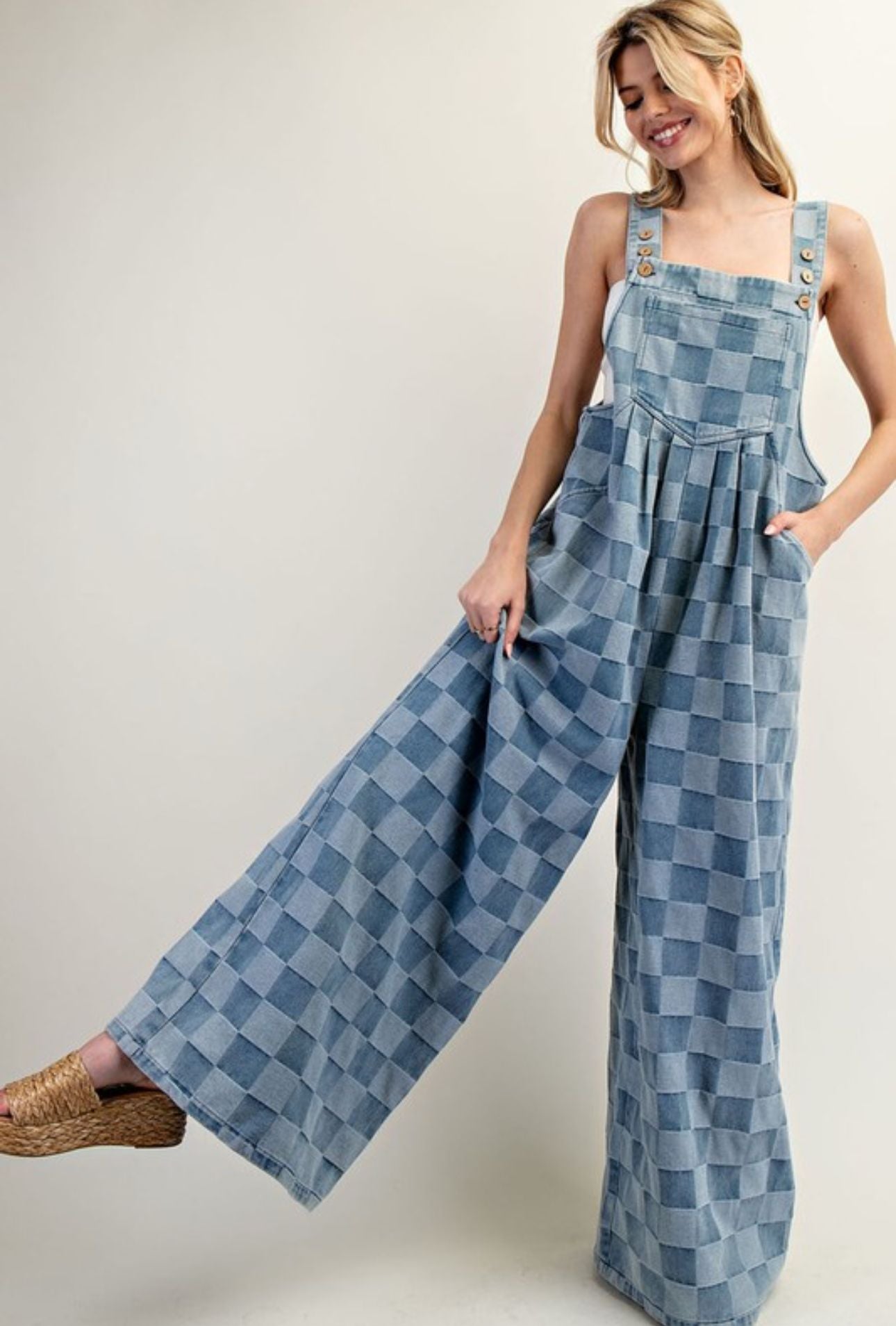 Checkers Denim Jumpsuit