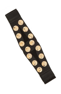 Metal Stud Accent Elastic Corset Belt