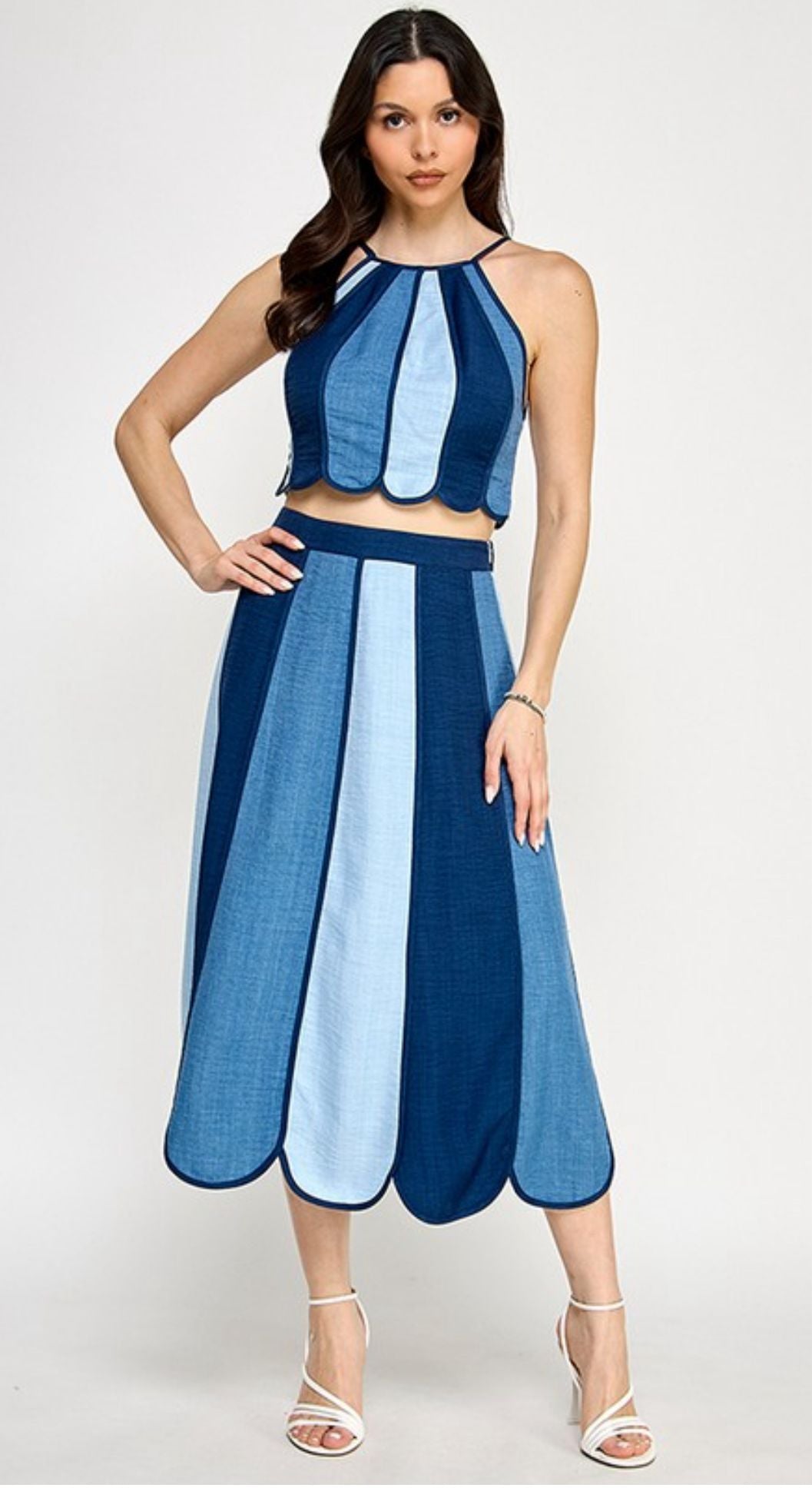 Sara Skirt Denim Set