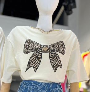 Animal Print Bow Top