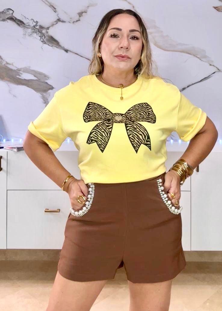 Animal Print Bow Top