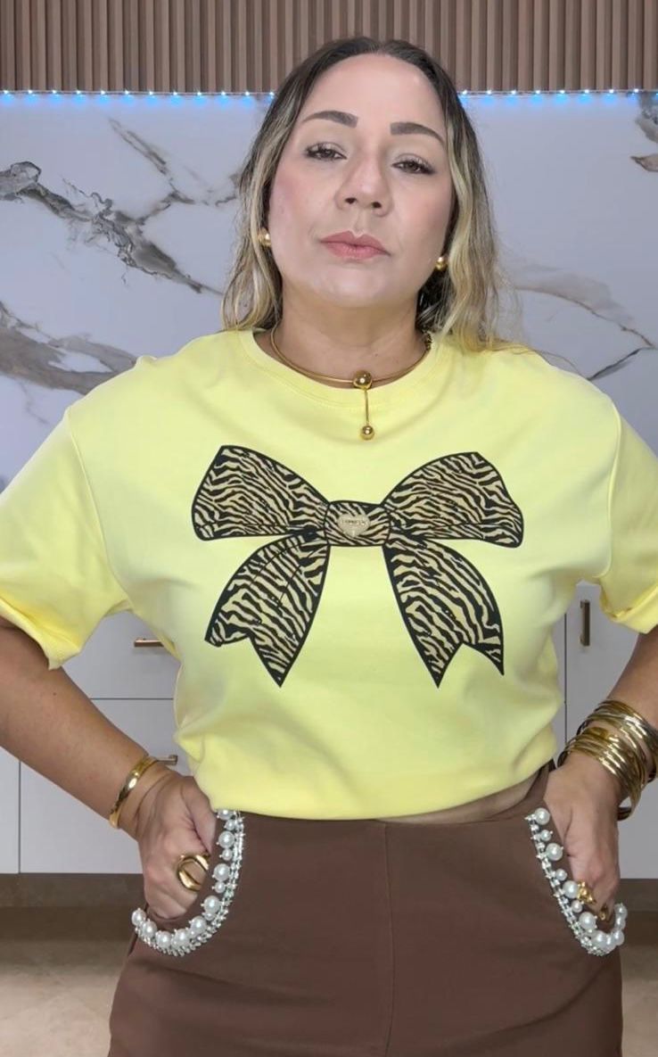 Animal Print Bow Top
