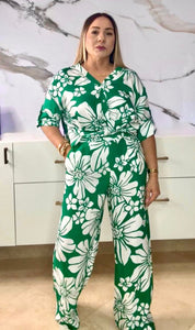 Floral Green Pant