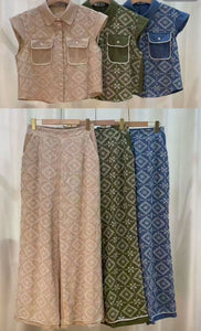Embroider Pant Set